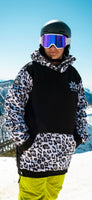 Ski Snowboard Jackets Waterproof Pullover Black Leopard NFPD Jacket - Unisex