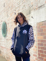 Ski Snowboard Black Leopard NFPD Tall Snow Hoodie - Unisex
