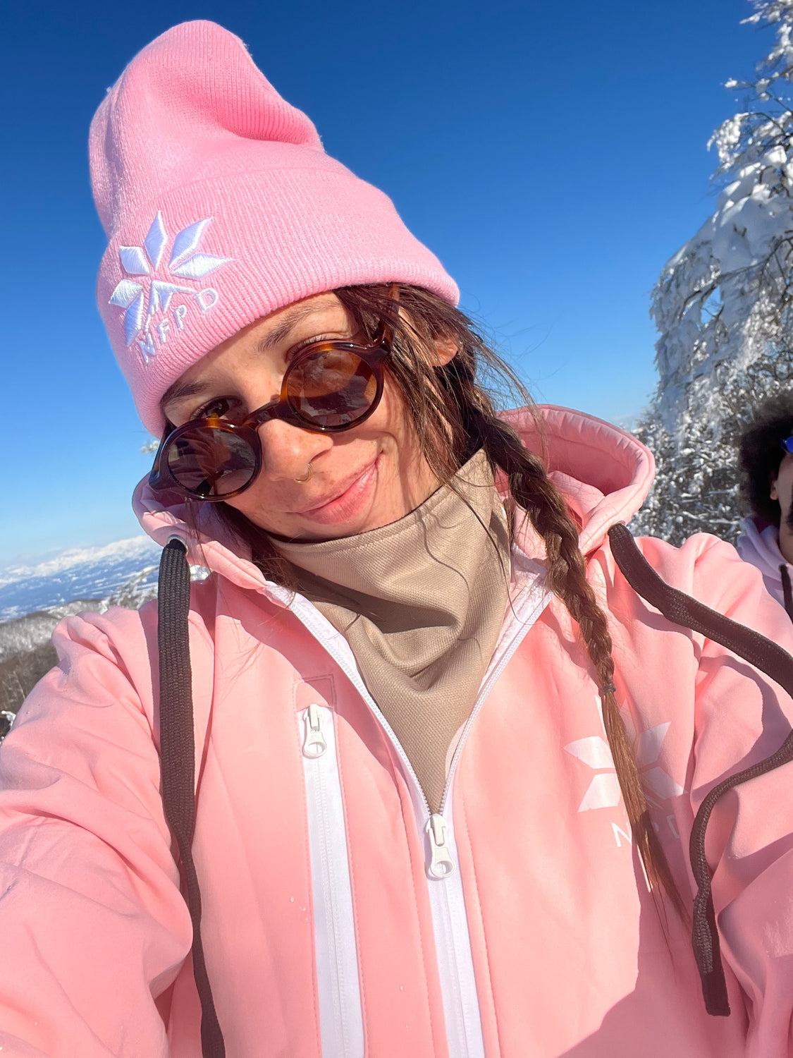 Gorro de nieve con puños
