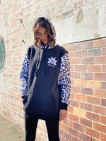 Ski Snowboard Black Leopard NFPD Tall Snow Hoodie - Unisex