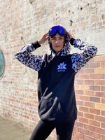 Ski Snowboard Black Leopard NFPD Tall Snow Hoodie - Unisex