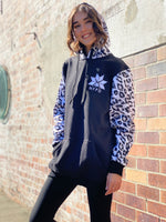 Ski Snowboard Black Leopard NFPD Tall Snow Hoodie - Unisex