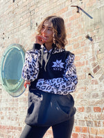 Ski Snowboard Black Leopard NFPD Tall Snow Hoodie - Unisex