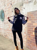 Ski Snowboard Black Leopard NFPD Tall Snow Hoodie - Unisex