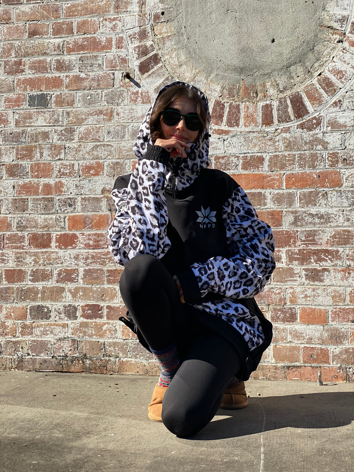 Ski Snowboard Jackets Waterproof Pullover Black Leopard NFPD Jacket - Unisex