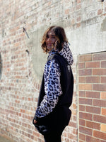 Ski Snowboard Black Leopard NFPD Tall Snow Hoodie - Unisex
