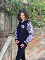 Ski Snowboard Black Leopard NFPD Tall Snow Hoodie - Unisex