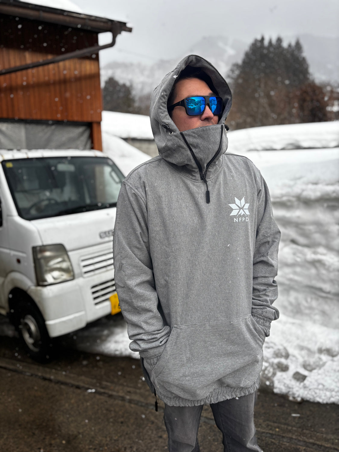 Chaquetas de esquí y snowboard impermeables, color gris jaspeado, NFPD, unisex