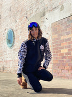 Ski Snowboard Black Leopard NFPD Tall Snow Hoodie - Unisex
