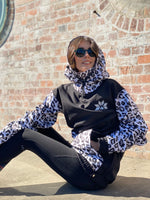 Ski Snowboard Jackets Waterproof Pullover Black Leopard NFPD Jacket - Unisex