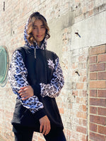 Ski Snowboard Black Leopard NFPD Tall Snow Hoodie - Unisex