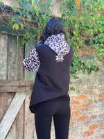 Ski Snowboard Black Leopard NFPD Tall Snow Hoodie - Unisex