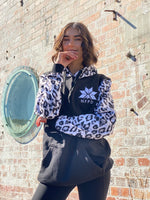 Ski Snowboard Black Leopard NFPD Tall Snow Hoodie - Unisex