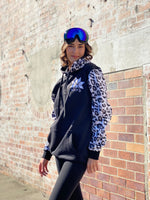 Ski Snowboard Black Leopard NFPD Tall Snow Hoodie - Unisex