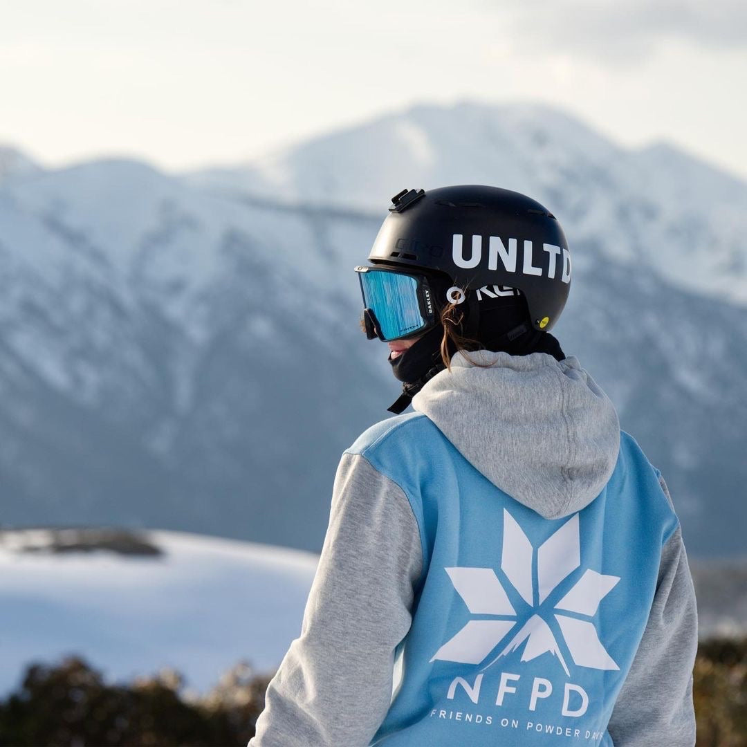 Sudadera con capucha para nieve, unisex, color azul bebé y gris, talla alta para esquí/snowboard