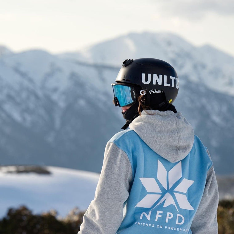Sudadera con capucha para nieve, unisex, color azul bebé y gris, talla alta para esquí/snowboard