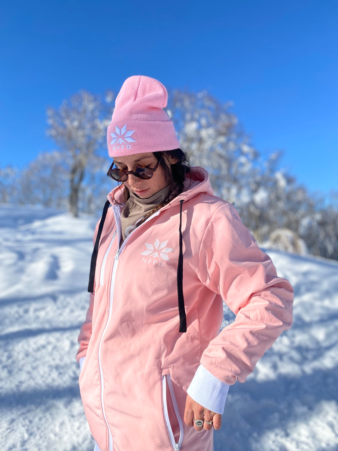 Gorro de nieve con puños