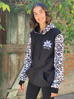 Ski Snowboard Black Leopard NFPD Tall Snow Hoodie - Unisex