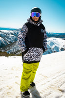 Ski Snowboard Jackets Waterproof Pullover Black Leopard NFPD Jacket - Unisex