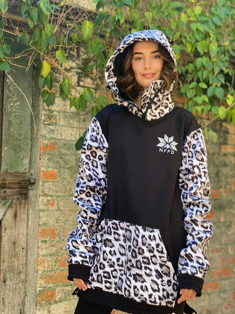 Ski Snowboard Jackets Waterproof Pullover Black Leopard NFPD Jacket - Unisex