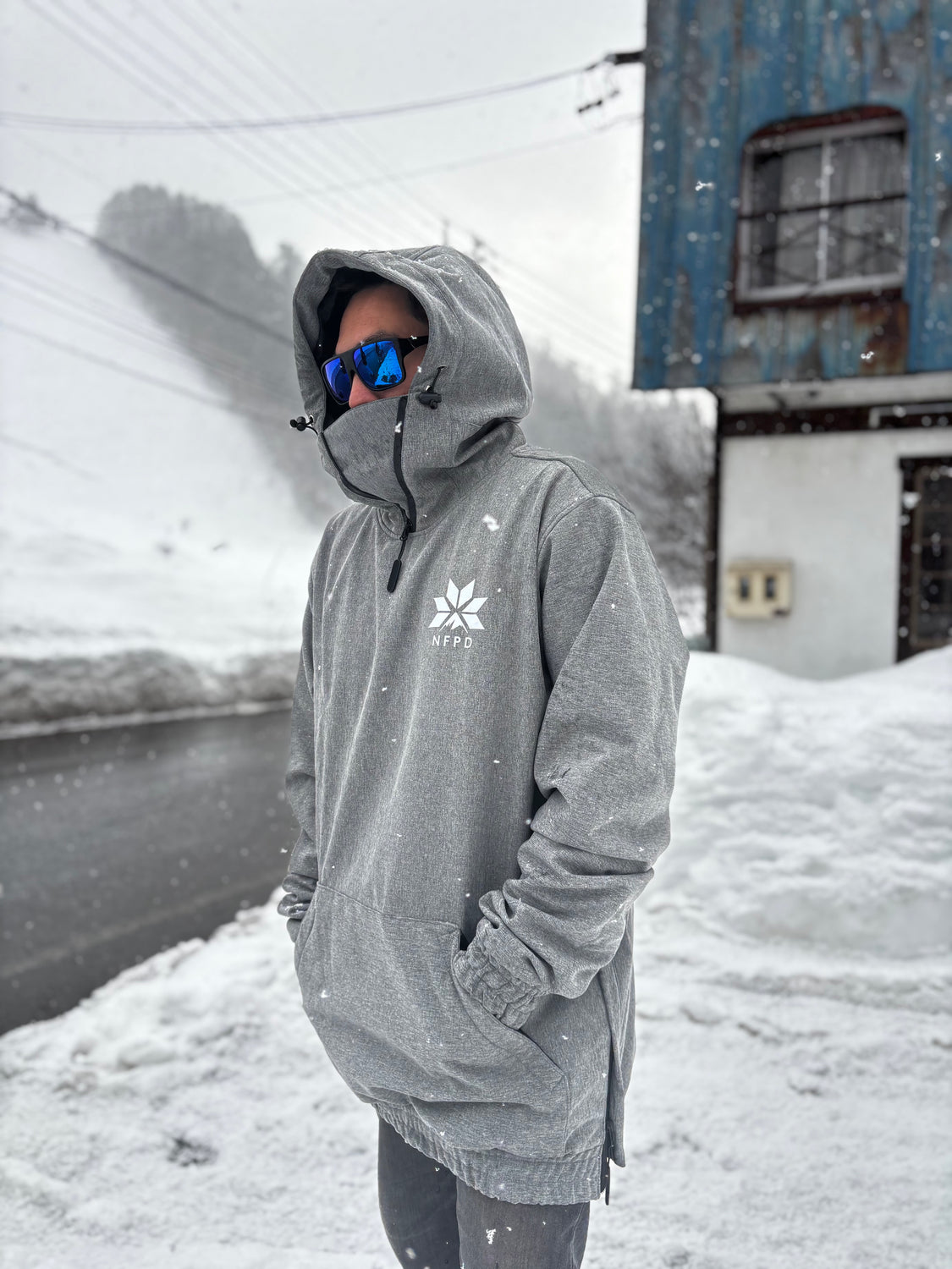Chaquetas de esquí y snowboard impermeables, color gris jaspeado, NFPD, unisex