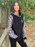 Ski Snowboard Black Leopard NFPD Tall Snow Hoodie - Unisex