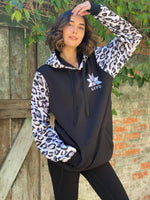 Ski Snowboard Black Leopard NFPD Tall Snow Hoodie - Unisex