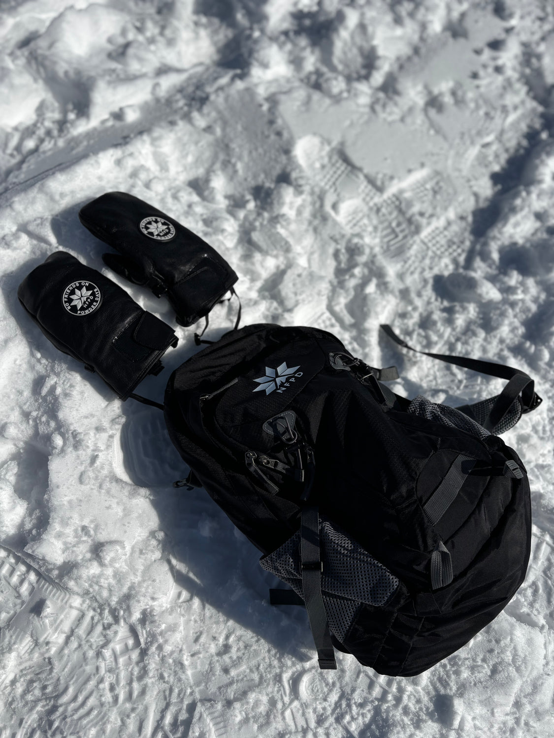 Guantes de snowboard y esquí de cuero impermeables de la NFPD