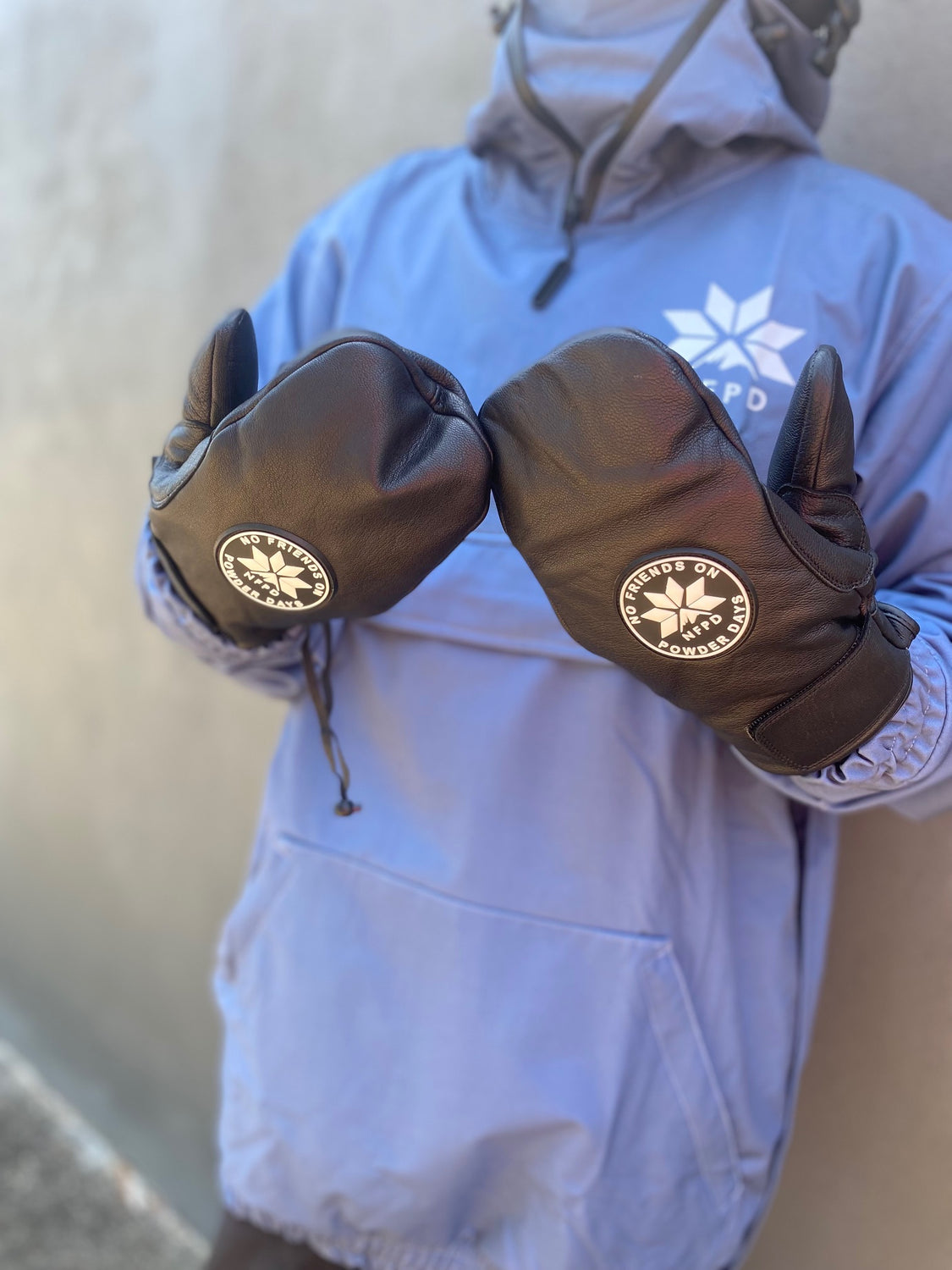 Guantes de snowboard y esquí de cuero impermeables de la NFPD