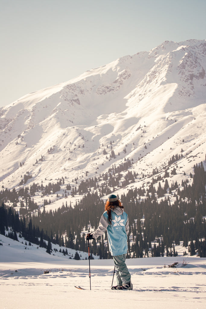 Sudadera con capucha para nieve, unisex, color azul bebé y gris, talla alta para esquí/snowboard