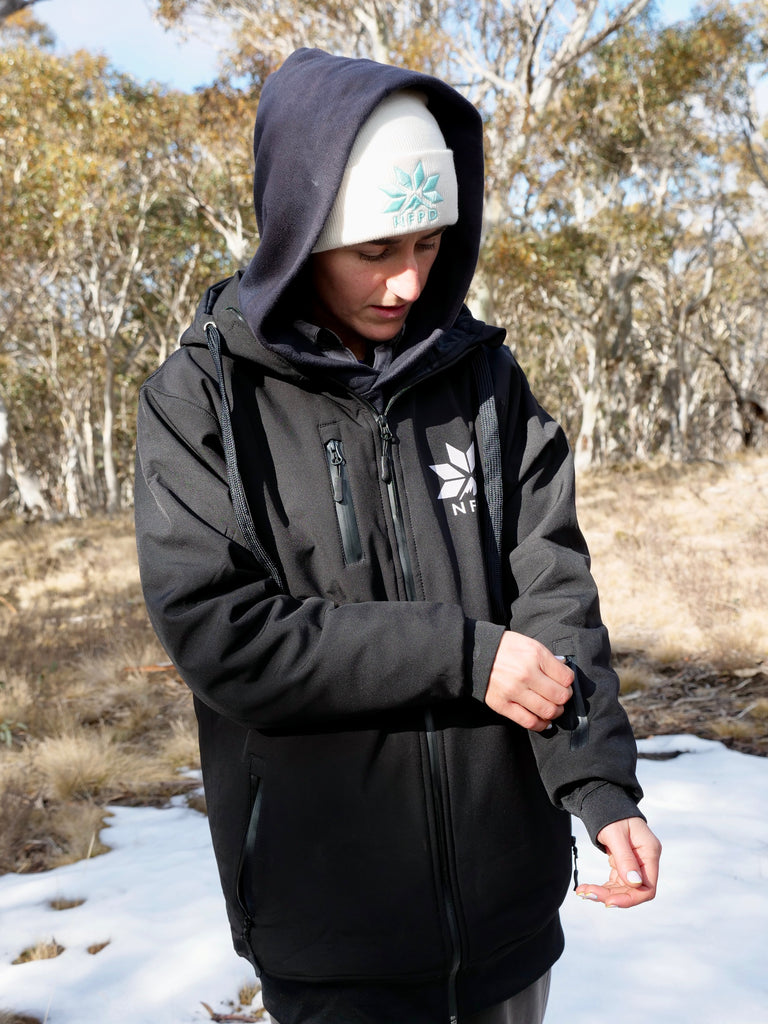 Chaqueta impermeable para esquí/snowboard, estilo alto, color negro, NFPD - Unisex
