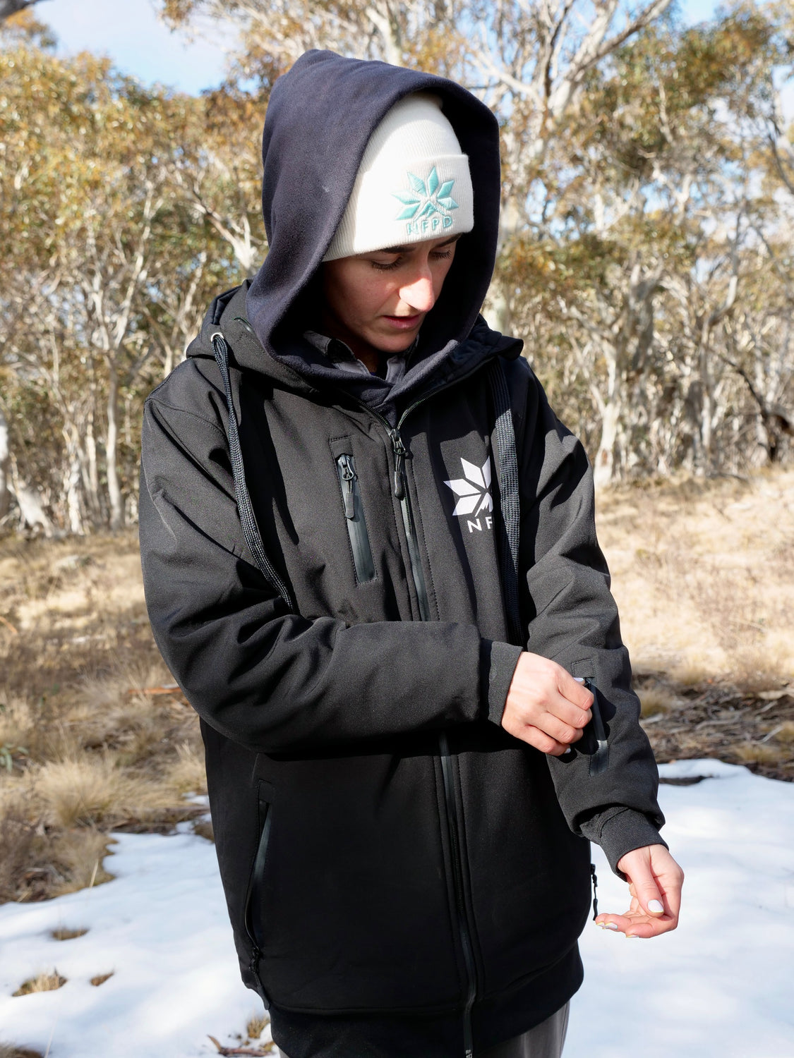 Chaqueta impermeable para esquí/snowboard, estilo alto, color negro, NFPD - Unisex