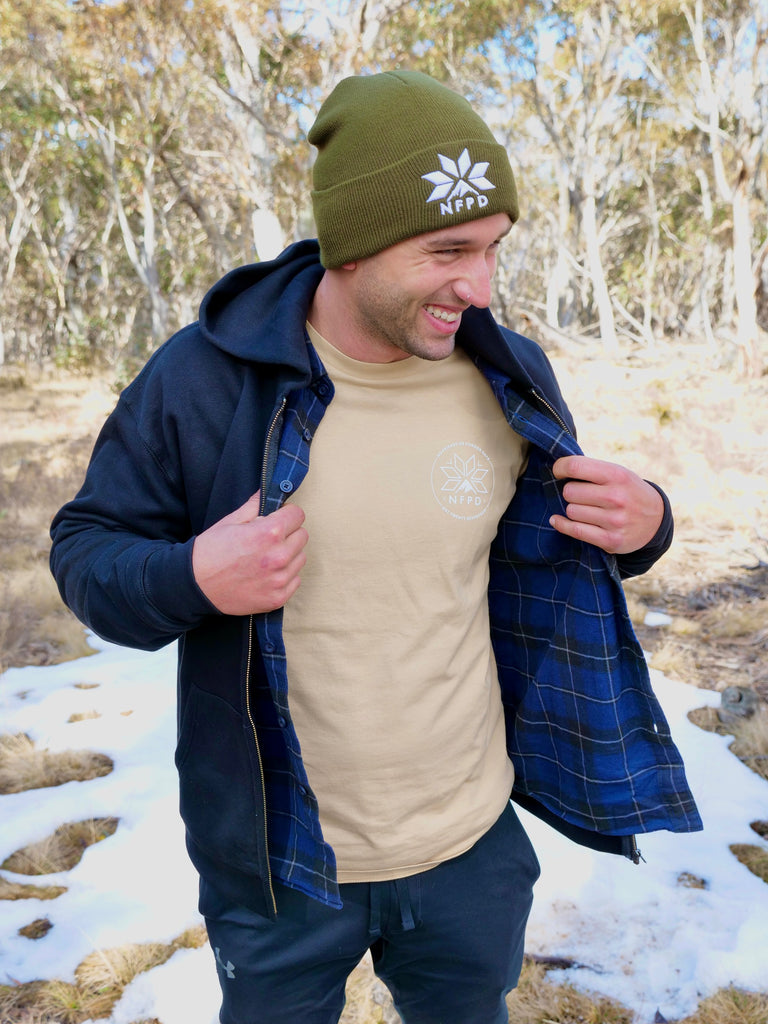 Gorro de nieve con puños