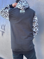 Ski Snowboard Black Leopard NFPD Tall Snow Hoodie - Unisex