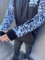 Ski Snowboard Black Leopard NFPD Tall Snow Hoodie - Unisex
