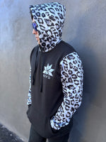 Ski Snowboard Black Leopard NFPD Tall Snow Hoodie - Unisex