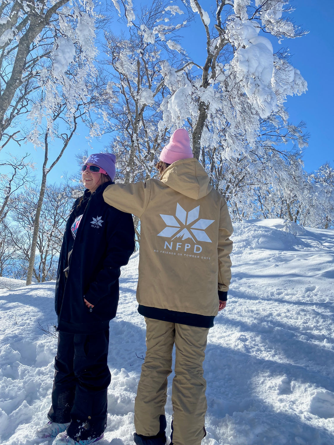 Tan 10k waterproof NFPD Snow Jacket & 10k waterproof black pines