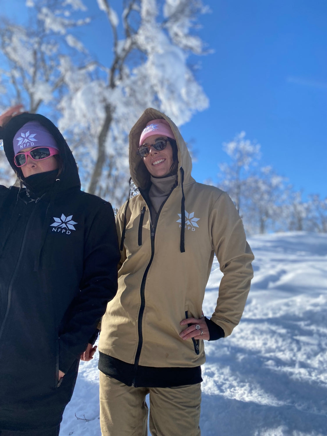 Tan 10k waterproof NFPD Snow Jacket & 10k waterproof black pines