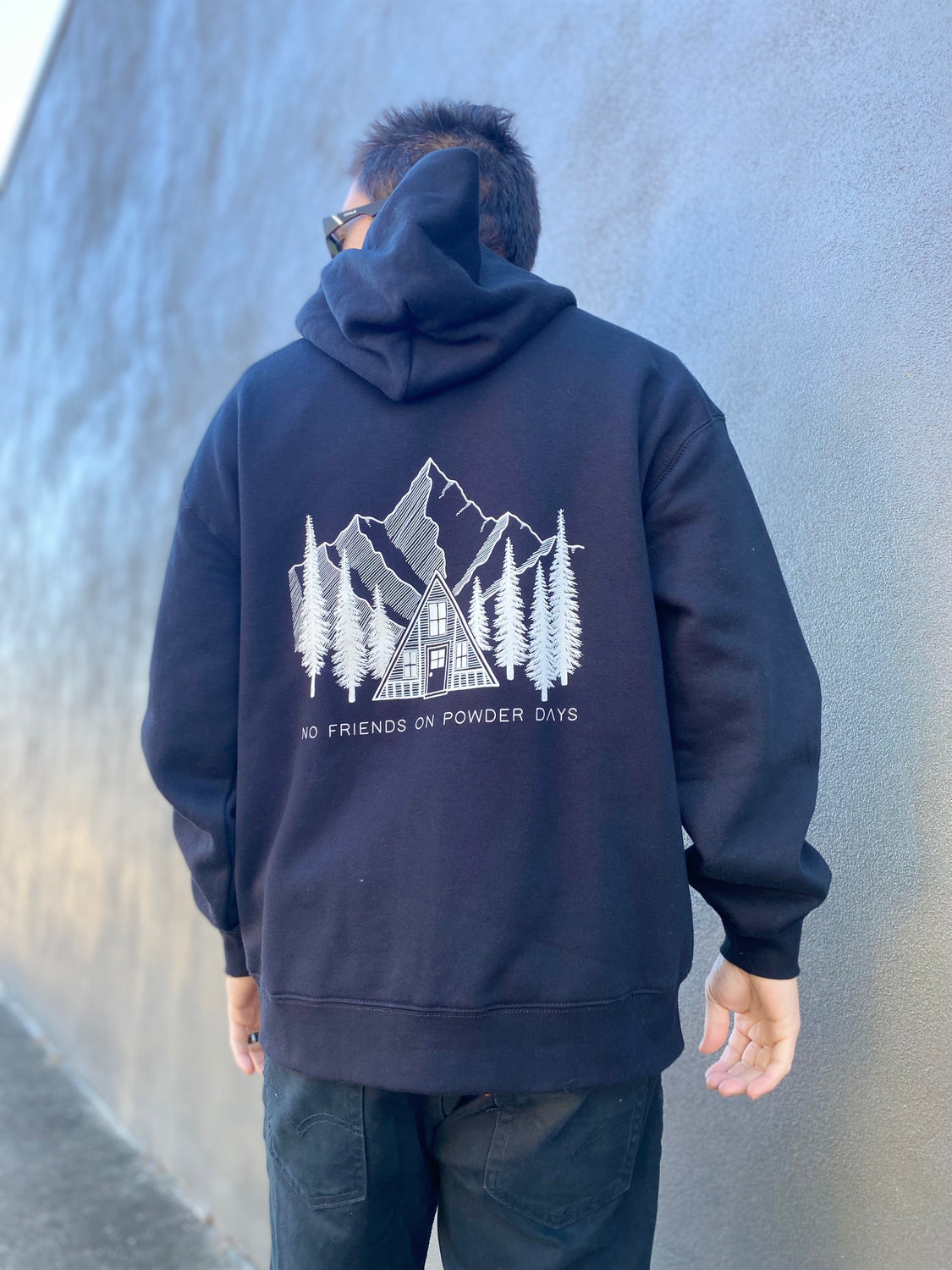 Ski/Snowboard Zipper Pines Snow Hoodie - Unisex