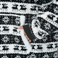 Cozy Hoodie Blanket Black Deer - Unisex
