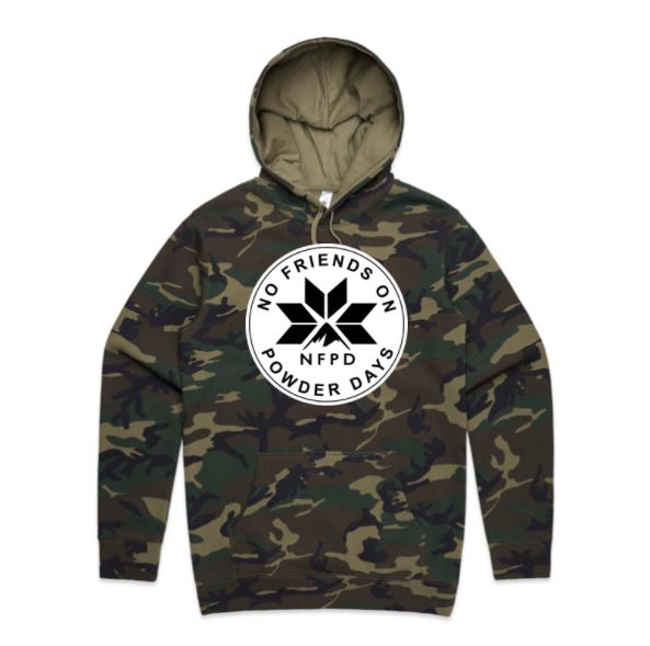 Sudadera con capucha unisex con círculo negro de la NFPD y logotipo frontal para esquí/snowboard