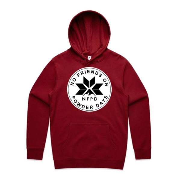 Sudadera con capucha unisex con círculo negro de la NFPD y logotipo frontal para esquí/snowboard