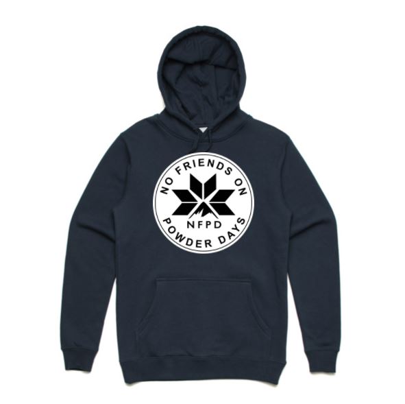Sudadera con capucha unisex con círculo negro de la NFPD y logotipo frontal para esquí/snowboard