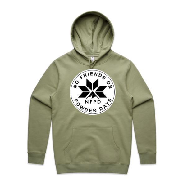 Sudadera con capucha unisex con círculo negro de la NFPD y logotipo frontal para esquí/snowboard