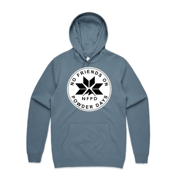 Sudadera con capucha unisex con círculo negro de la NFPD y logotipo frontal para esquí/snowboard