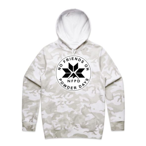 Sudadera con capucha unisex con círculo negro de la NFPD y logotipo frontal para esquí/snowboard