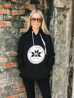Sudadera con capucha para nieve unisex, con logotipo circular blanco de la NFPD y logotipo frontal para esquí/snowboard.
