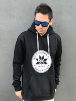 Sudadera con capucha para nieve unisex, con logotipo circular blanco de la NFPD y logotipo frontal para esquí/snowboard.
