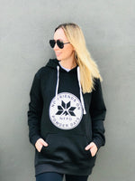Sudadera con capucha para nieve unisex, con logotipo circular blanco de la NFPD y logotipo frontal para esquí/snowboard.