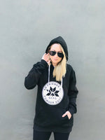 Sudadera con capucha para nieve unisex, con logotipo circular blanco de la NFPD y logotipo frontal para esquí/snowboard.